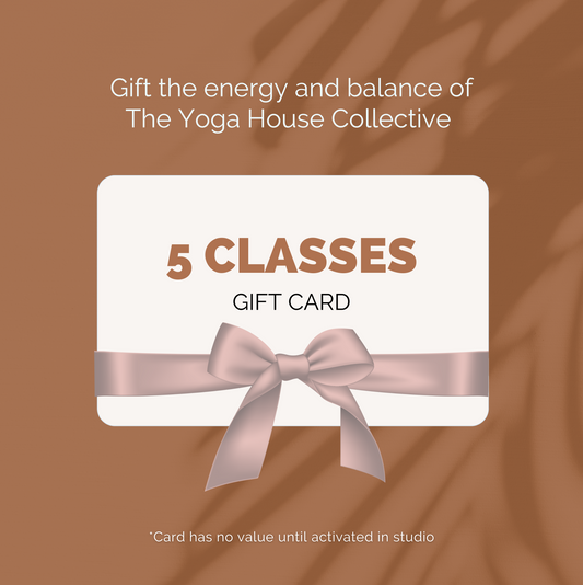 Yoga Gift Card 5 Classes Membership