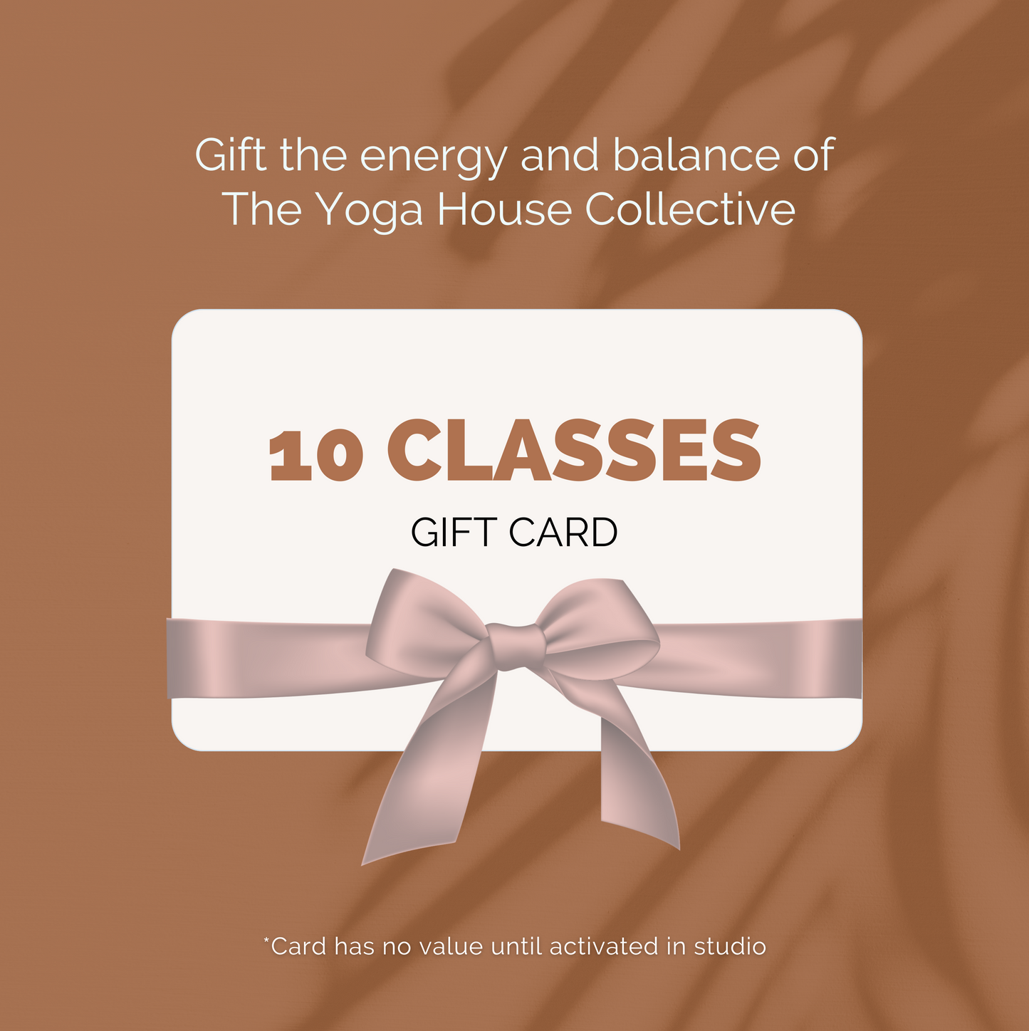 Yoga Gift Card 10 Classes Membership